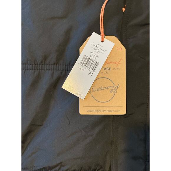 WEATHERPROOF VINTAGE Men's Flannel Lined Puffer hooded Vest men size M NEW - Picture 2 of 8